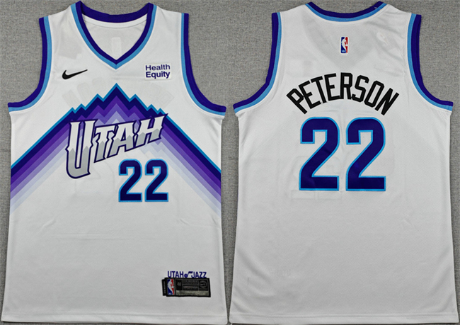 Men's Utah Jazz #22 Darryn Peterson White 2026 Draft Association Edition Stitched Basketball Jersey